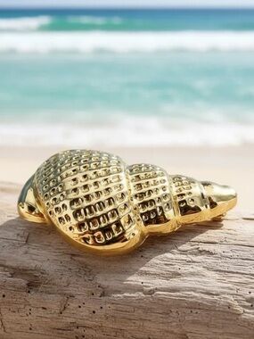 Gold Shell Scarf Slide